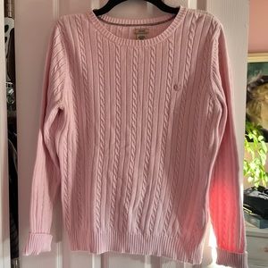 IZod side M pink cable knit sweater